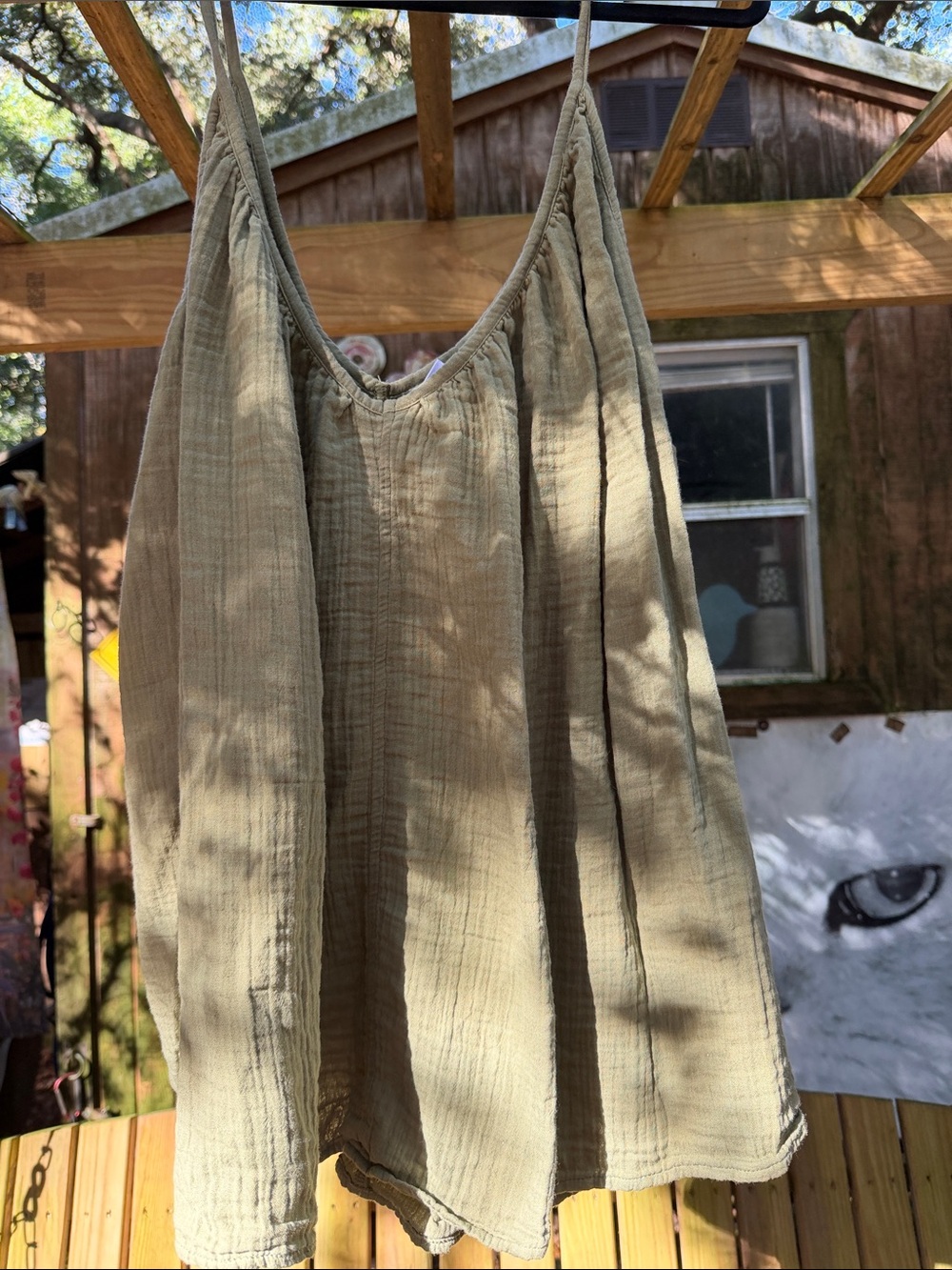 Old Navy Olive Green tie Strap shirt 4x